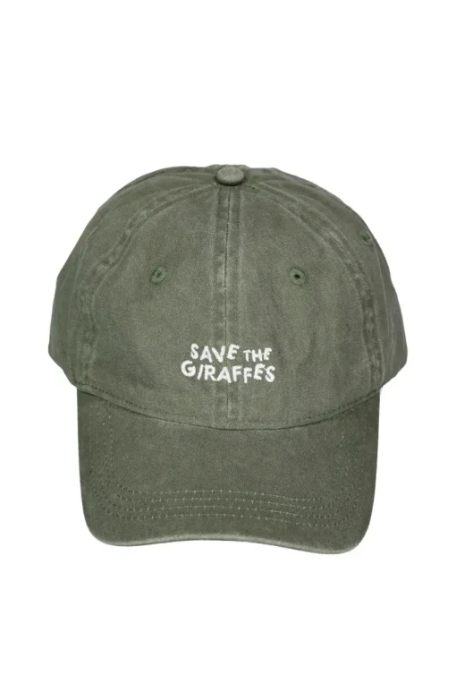 Casquette "Save the giraffes" Kaki