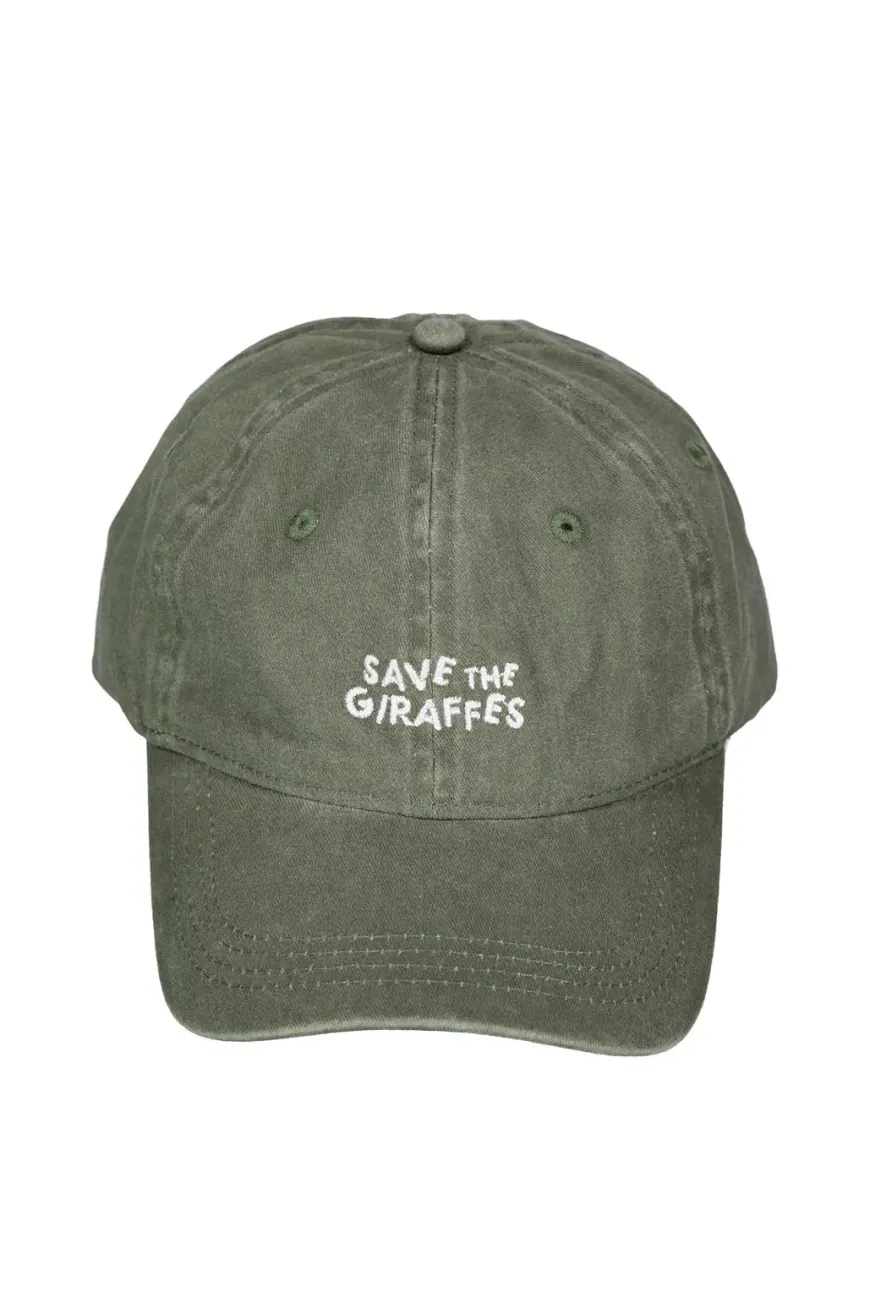 Casquette "Save the giraffes" Kaki