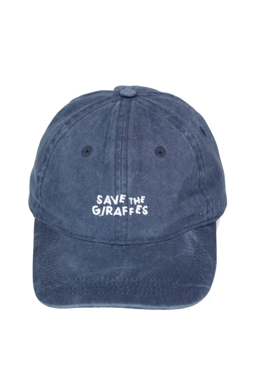 Casquette "Save the giraffes" Bleu