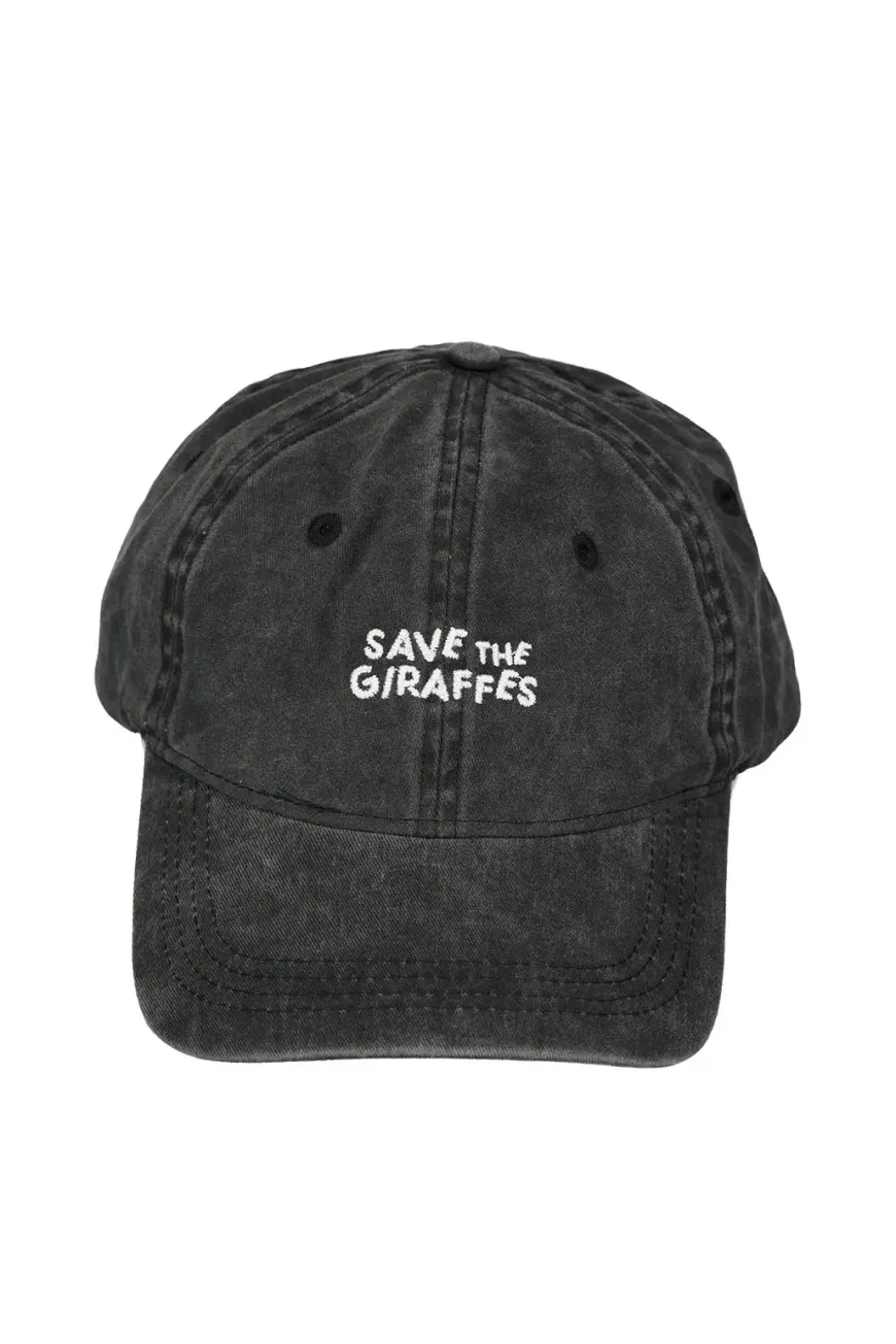 Casquette "Save the giraffes" Noire