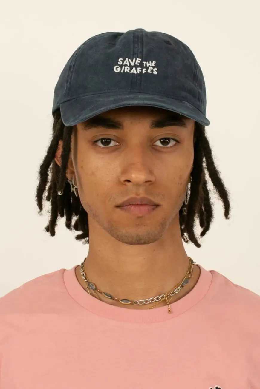 Casquette "Save the giraffes" Bleu