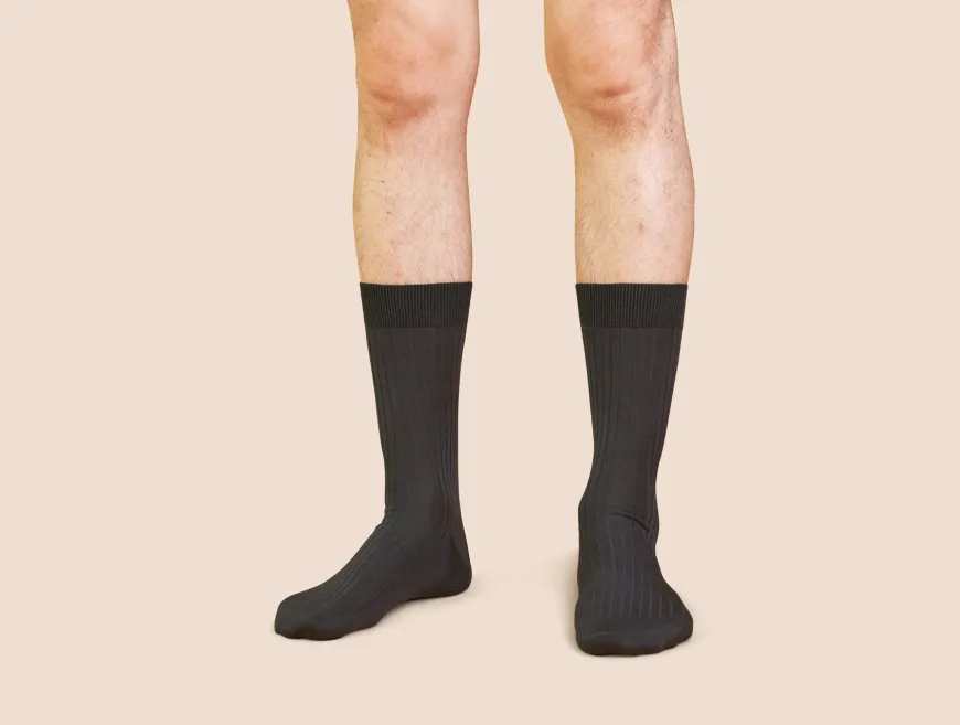 Chaussettes côtelées fil d'Écosse