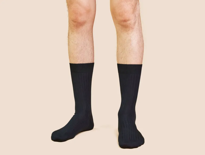 Chaussettes côtelées fil d'Écosse