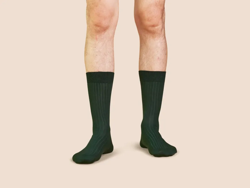 Chaussettes côtelées fil d'Écosse