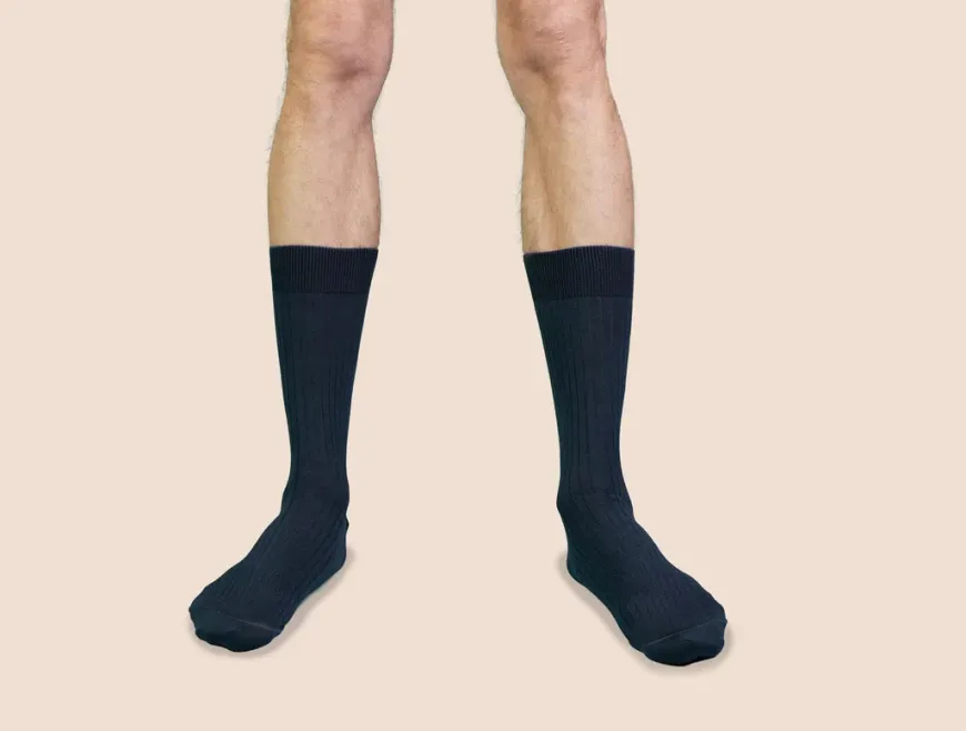 Chaussettes côtelées fil d'Écosse
