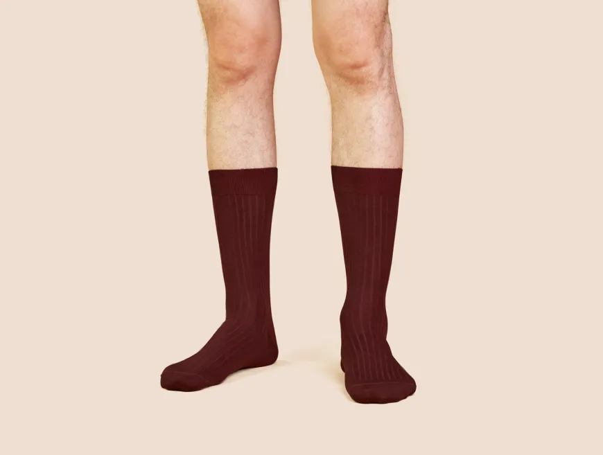 Chaussettes côtelées fil d'Écosse