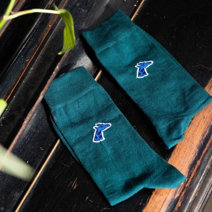 Chaussettes vert bouteille