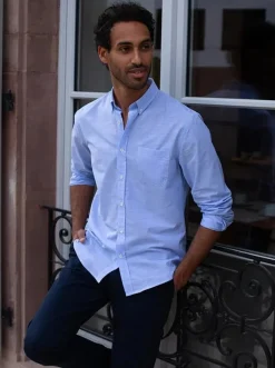 Chemise chambray Émile bleu ciel