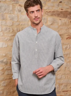 Chemise Gabriel Selvedge rayé bleu