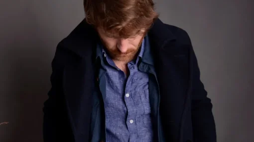 Chemise lin chambray bleu
