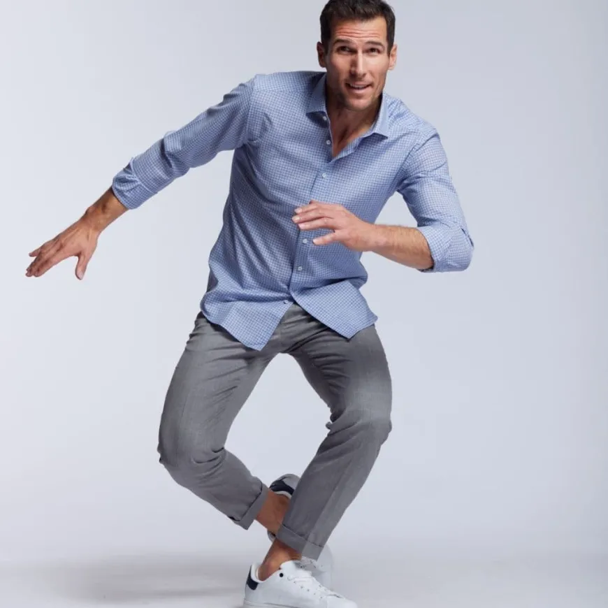 Chemise sportive Biella à carreaux
