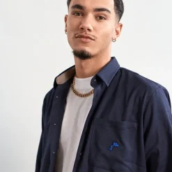 Chemise Upcyclée bleu marine