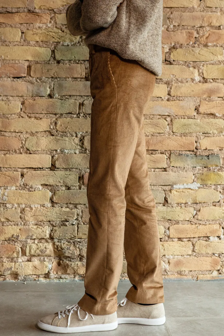 Pantalon velours côtelé anglais beige