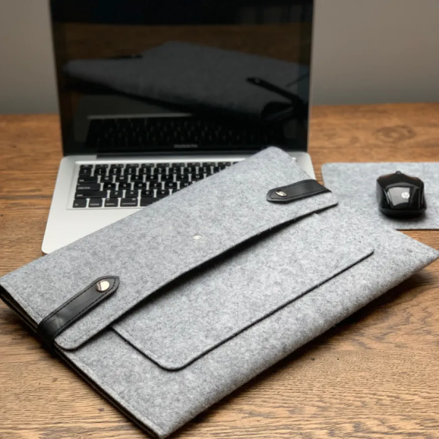 Pochette d'ordinateur Neil grise