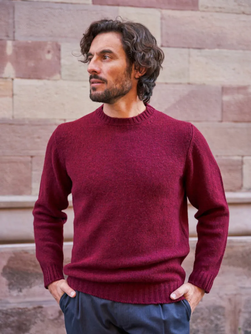 Pull Allan en laine bordeaux