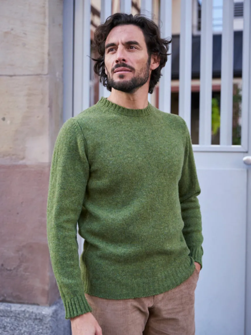 Pull Allan en laine vert