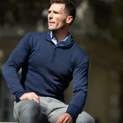 Pull sportif Amsterdam bleu marine