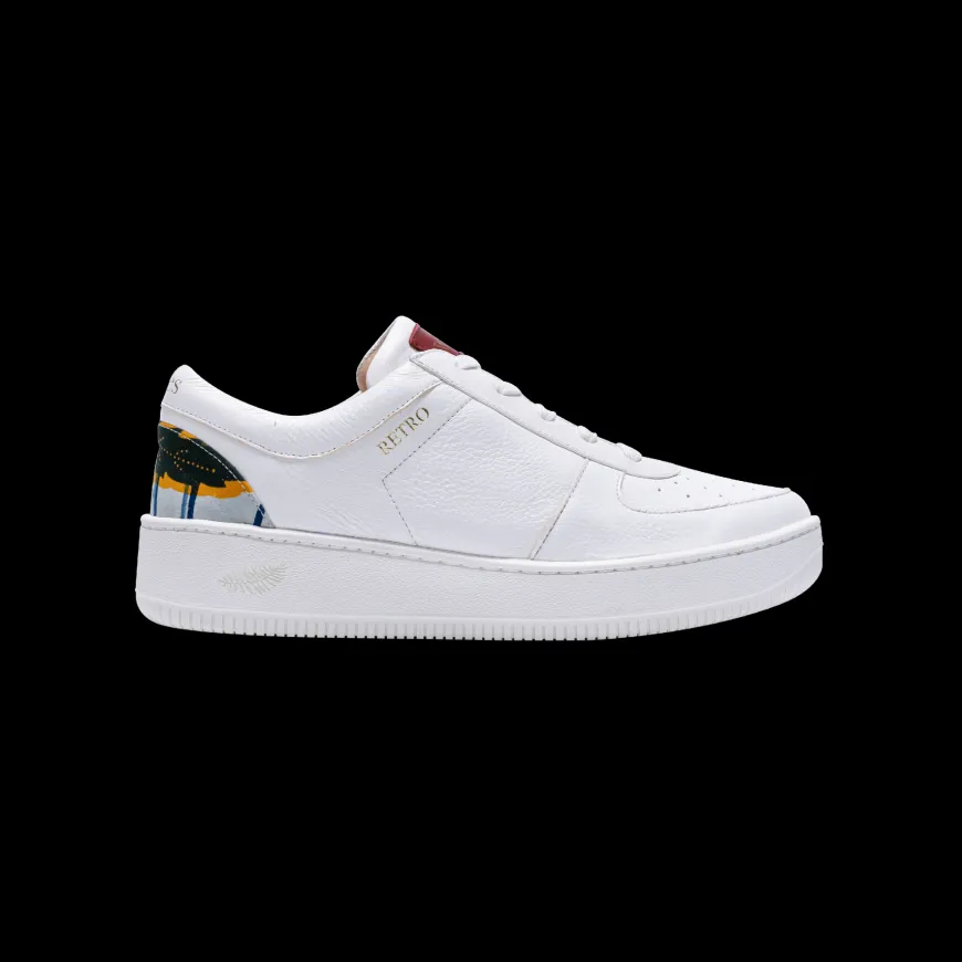 Sneakers Rétro White Floral