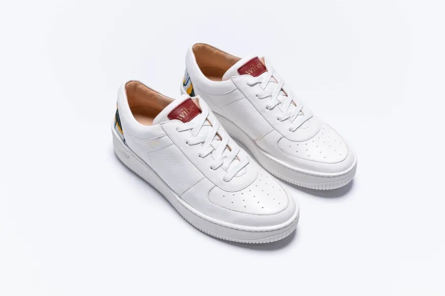 Sneakers Rétro White Floral