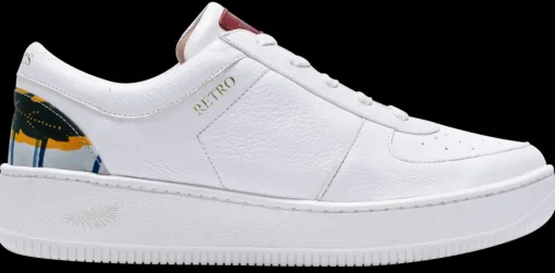 Sneakers Rétro White Floral