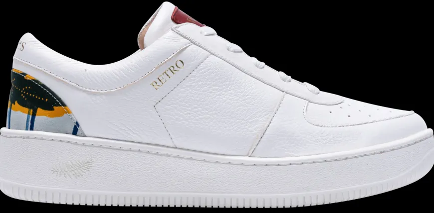 Sneakers Rétro White Floral