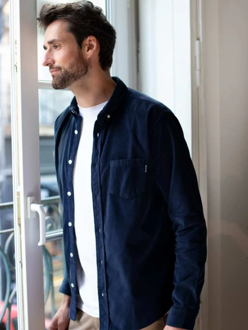 Sur-chemise velours côtelé bio