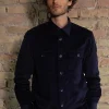 Sur-chemise Zach corduroy bleu marine