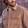Sur-chemise Zach corduroy beige