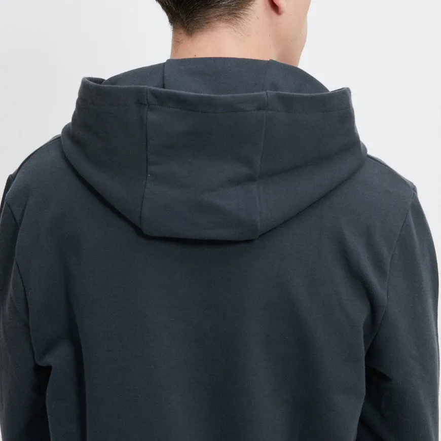 Sweat capuche bleu et gris