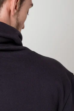 Sweat col haut navy