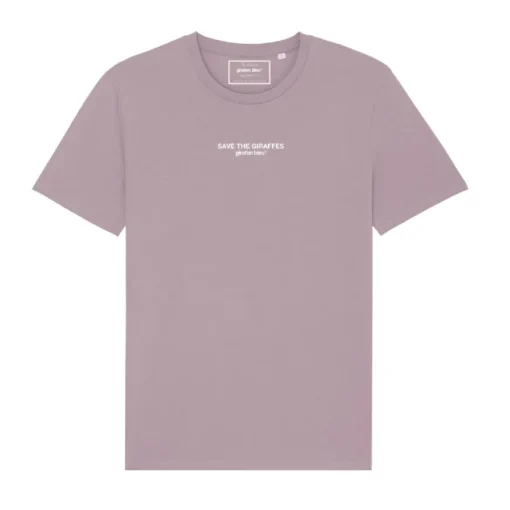 Tee-shirt bio lila "Save The Giraffes"