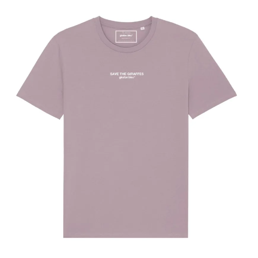 Tee-shirt bio lila "Save The Giraffes"