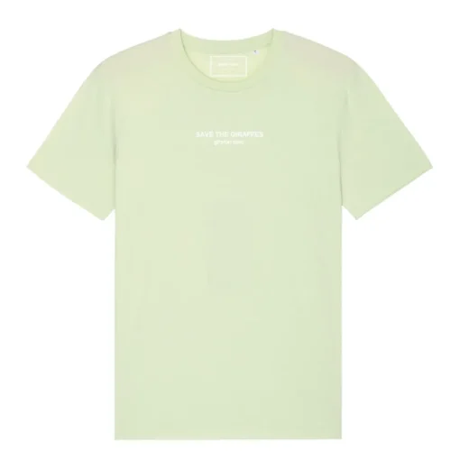 Tee-shirt bio vert pistache "Save The Giraffes"