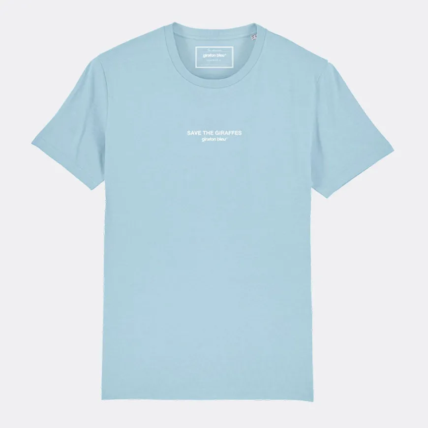 Tee-shirt bleu ciel Save The Giraffes
