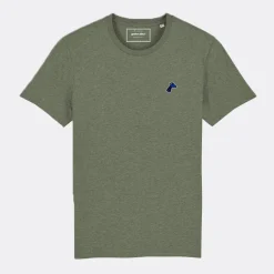 Tee-shirt brodé kaki