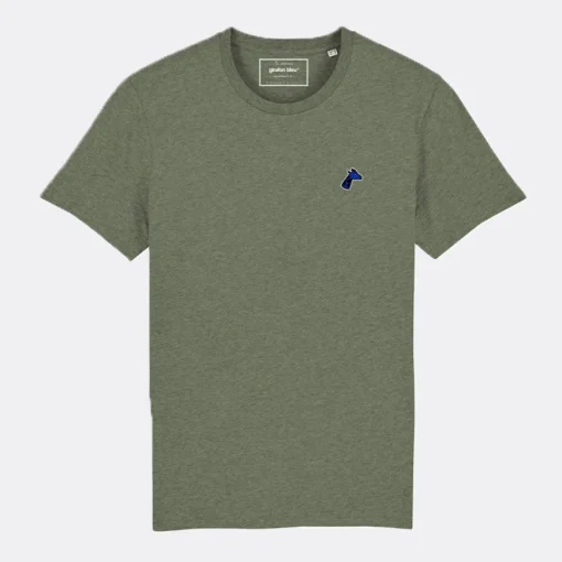 Tee-shirt brodé kaki