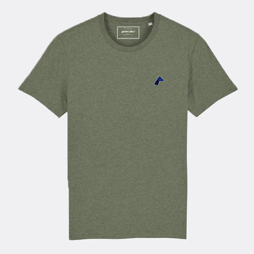Tee-shirt brodé kaki