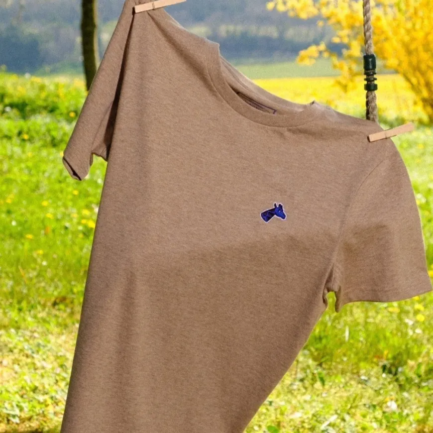 Tee-shirt brodé sable