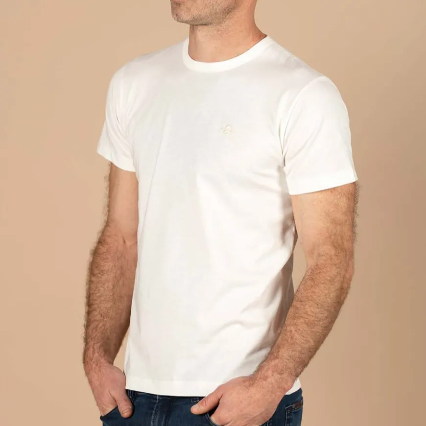 T-shirt blanc coton Pima bio