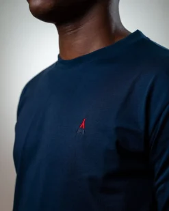 T-shirt Manches Longues Bleu Marine