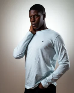 T-shirt Manches Longues Bleu Ciel