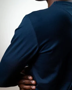 T-shirt Manches Longues Bleu Marine