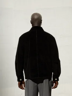Veste velours côtelé black