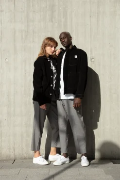 Veste velours côtelé black