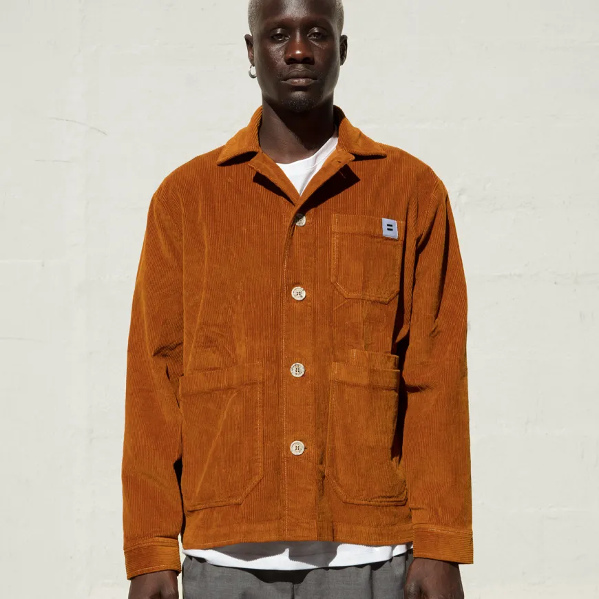 Veste velours côtelé fauve