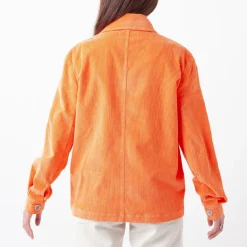 Veste velours côtelé mandarine