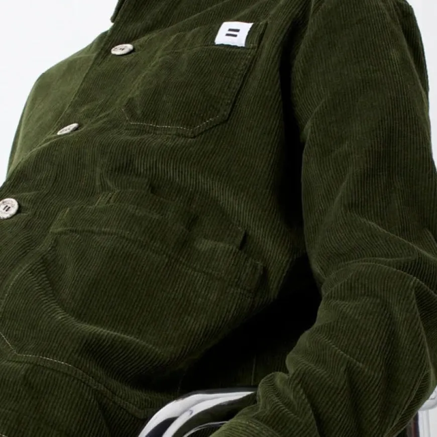 Veste velours côtelé olive
