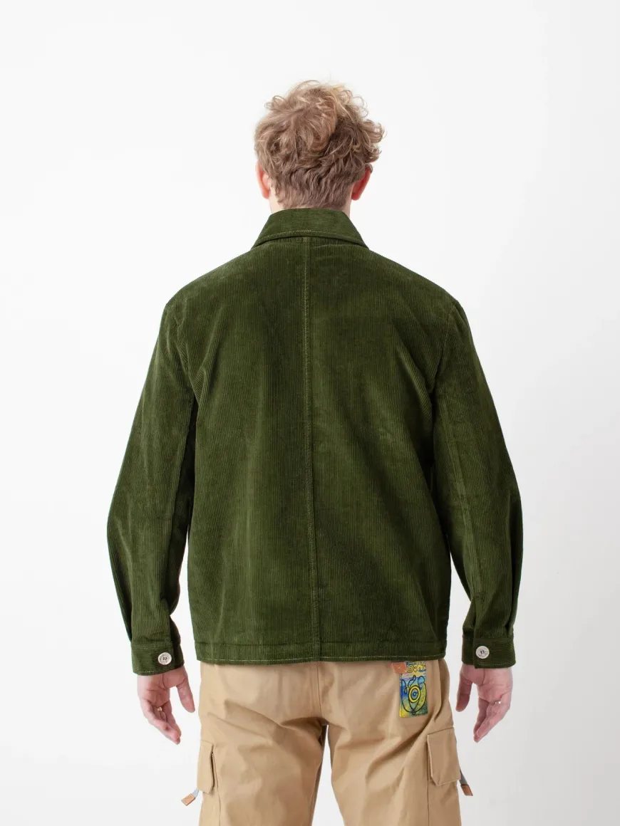 Veste velours côtelé olive