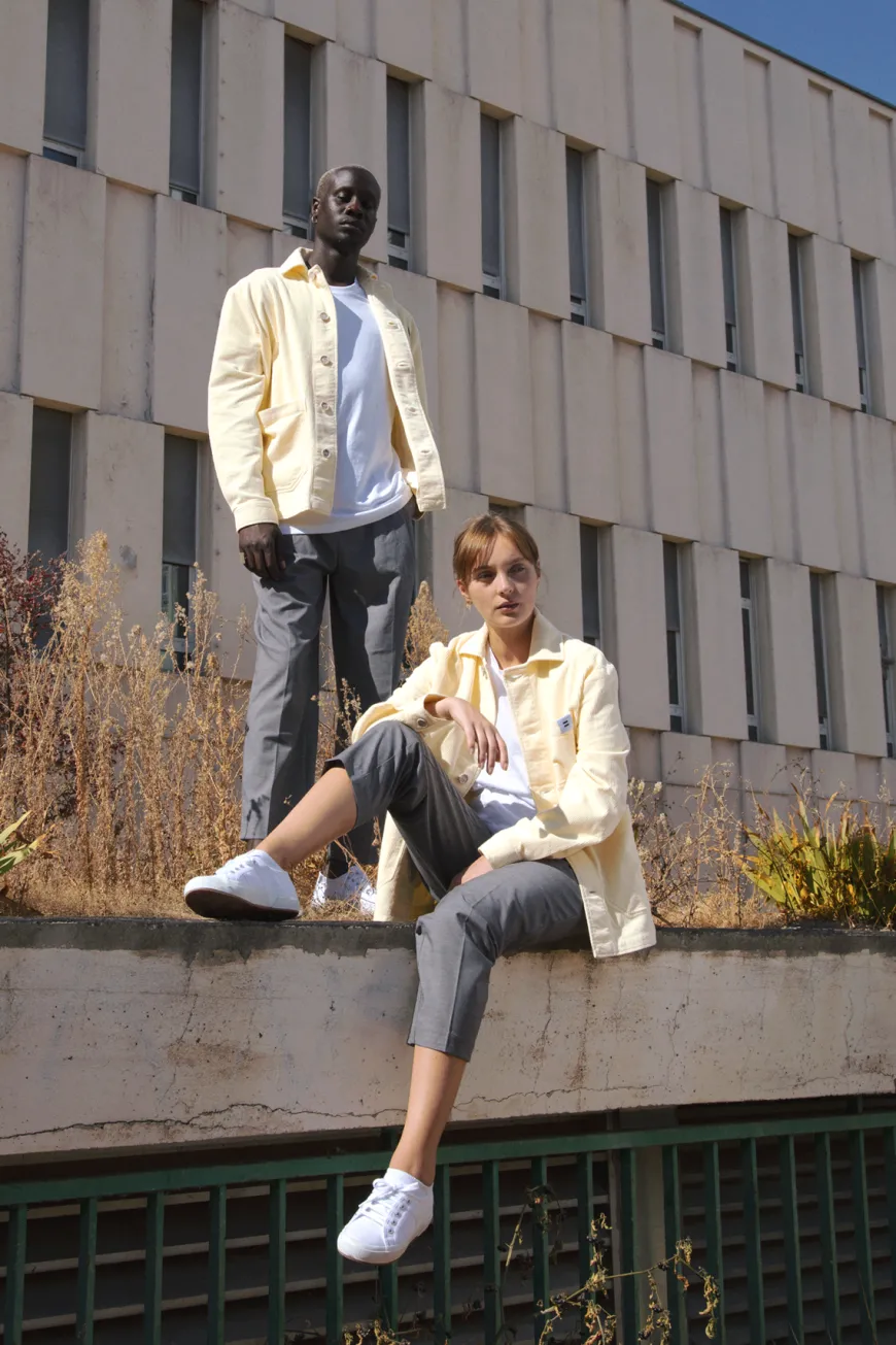 Veste velours côtelé vanille